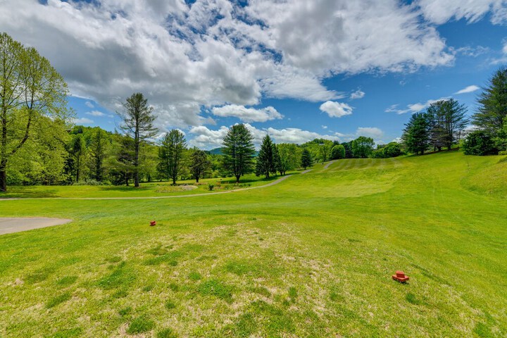 Bright Franklin Villa: Fireplace Golf Course View