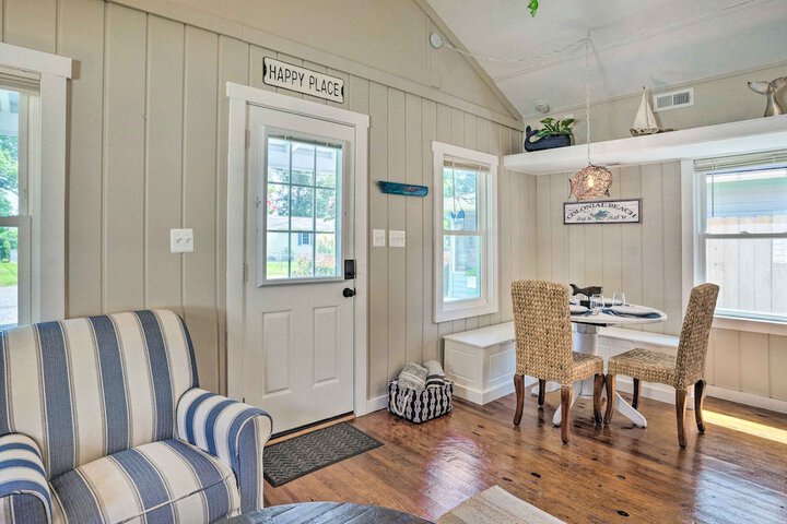 Chic Cottage w / Private Yard: Steps to Beach!