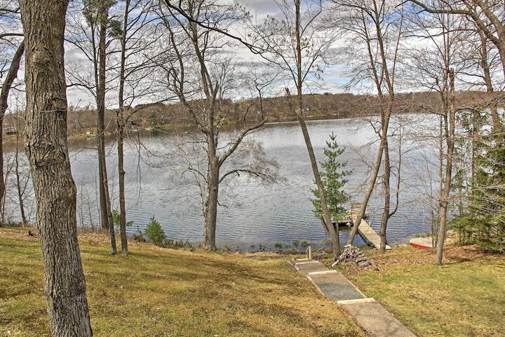 Cozy Balsam Lake Home: Deck Private Dock + Kayaks
