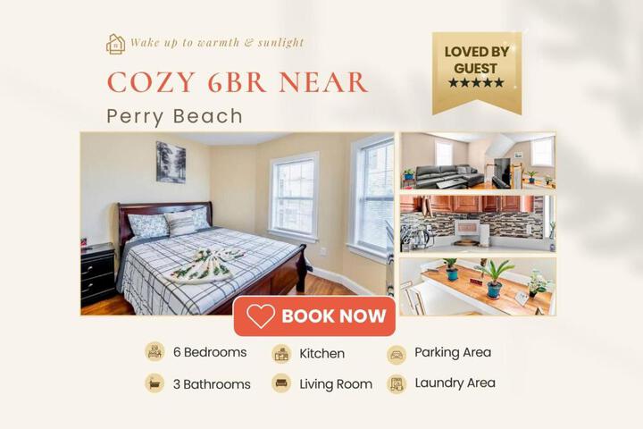555-2 6BR Quincy - Spacious Apt near Boston - Perry Beach