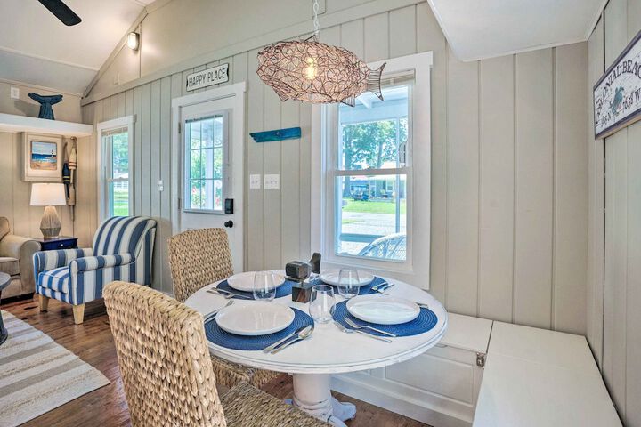 Chic Cottage w / Private Yard: Steps to Beach!