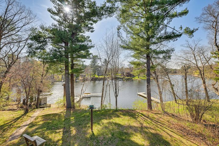 Lake Wissota Home w / Private Dock + Fire Pit!