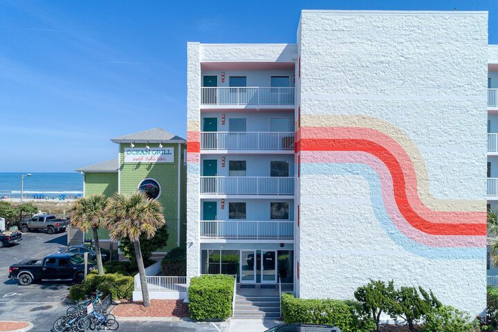 Golden Sands Carolina Beach Oceanfront Tapestry by Hilton