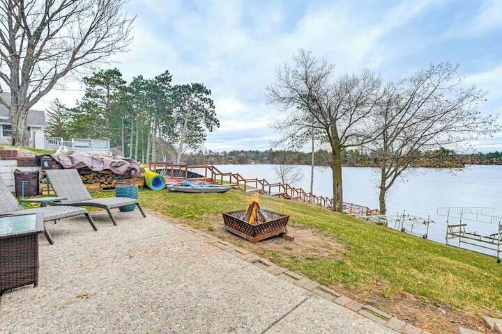 Dock Deck & View: Lakefront Chippewa Falls Studio