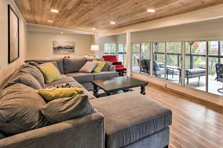 Dock Deck & Boat Slip: Lakefront Eucha Home
