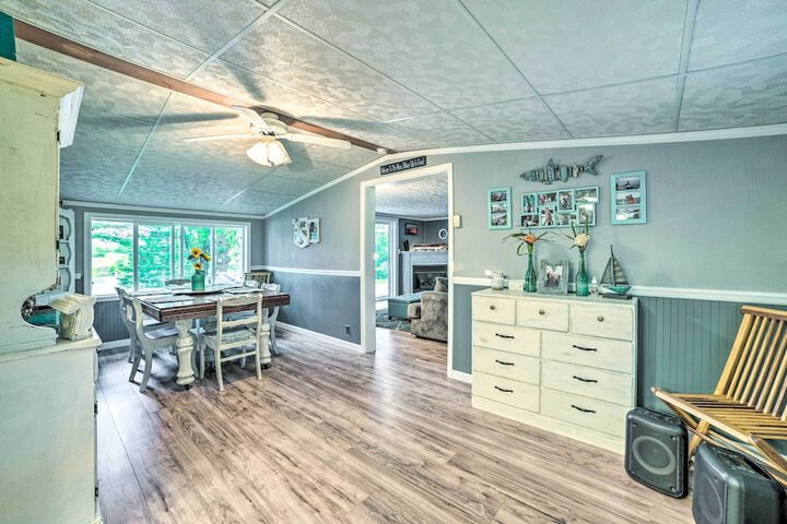 Riverfront Home w / Dock 6 Mi to Cheboygan!