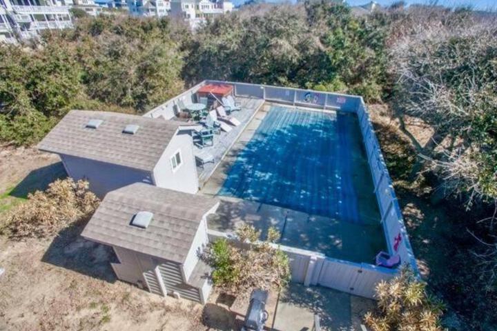 Duck R Way - Poteskeet Ocean View, 260 Yds to Beach, Pool, Hot Tub, Walk to Downtown Duck