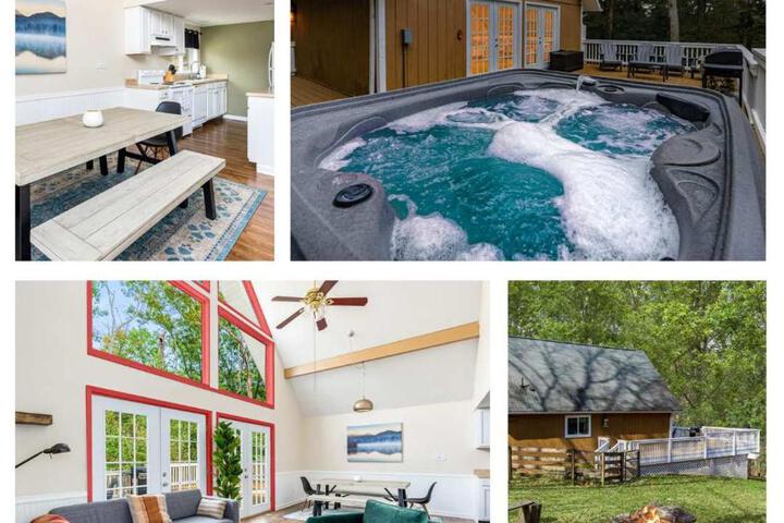 Hot Tub Fire Pit, Deck, Grill, WiFi, Dog-Friendly