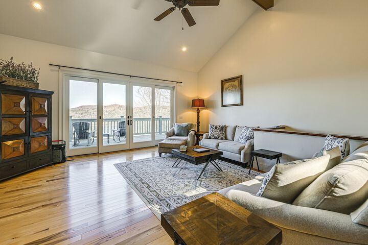 Water Views! Group-friendly Lake Glenville Home