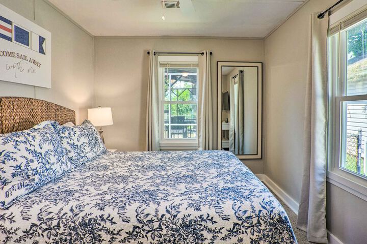 Chic Cottage w / Private Yard: Steps to Beach!