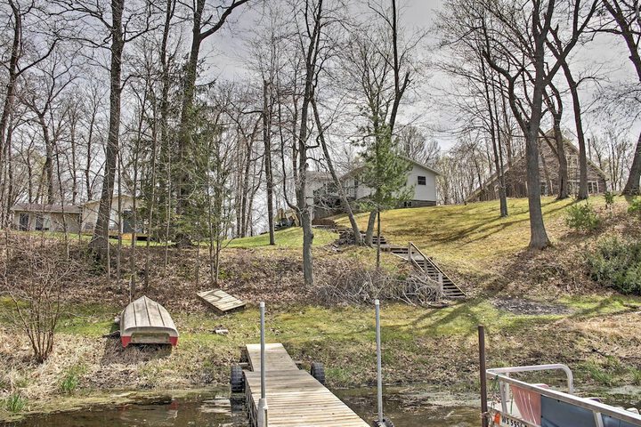 Cozy Balsam Lake Home: Deck Private Dock + Kayaks