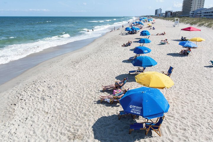 Golden Sands Carolina Beach Oceanfront Tapestry by Hilton
