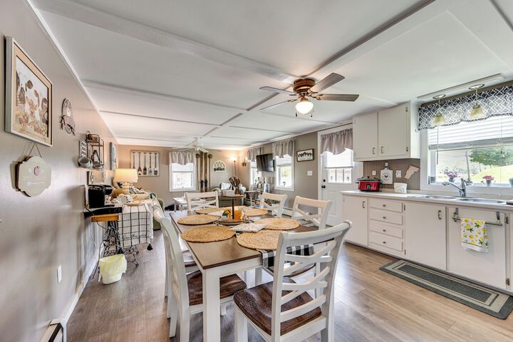 Steps to Crystal Lake: Spacious Retreat w / Views