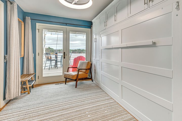Dock Deck & View: Lakefront Chippewa Falls Studio