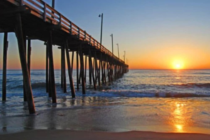 Golden Sands Carolina Beach Oceanfront Tapestry by Hilton