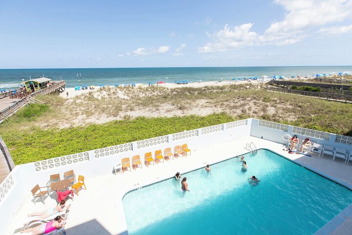 Golden Sands Carolina Beach Oceanfront Tapestry by Hilton