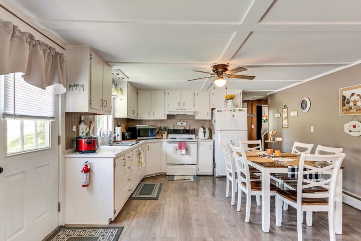 Steps to Crystal Lake: Spacious Retreat w / Views