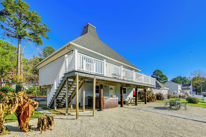 Furnished Deck! Waterfront Ocean Pines Home