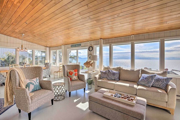 Waterfront Ferndale Home: Deck + Beach Access