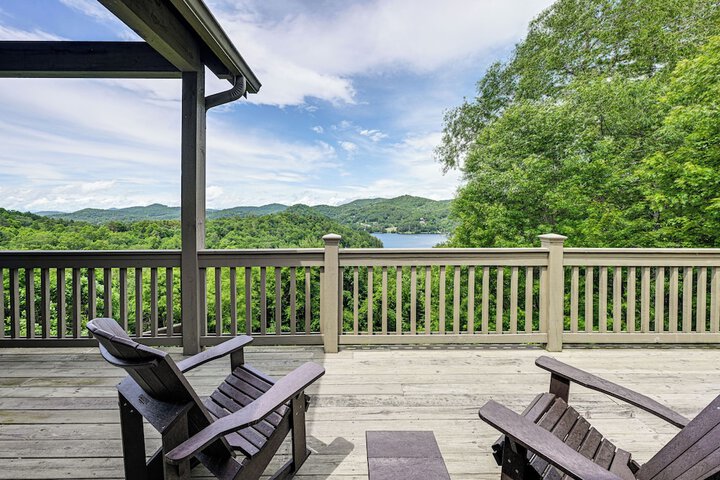 Water Views! Group-friendly Lake Glenville Home