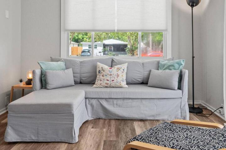 SunKissed in St. Pete is a 3 BR Home with Heated Pool and great outdoor space Near the Beach