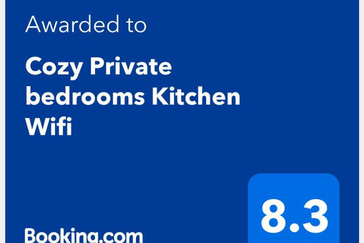Cozy Private bedrooms Kitchen Wifi