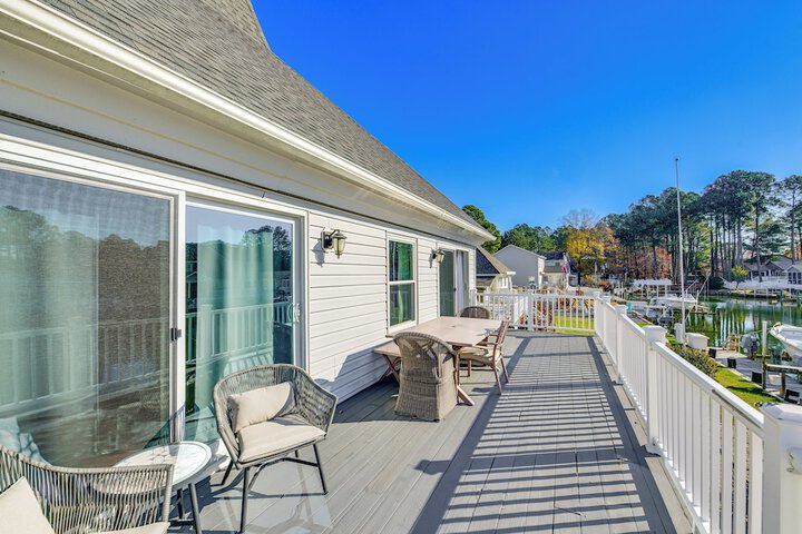 Furnished Deck! Waterfront Ocean Pines Home