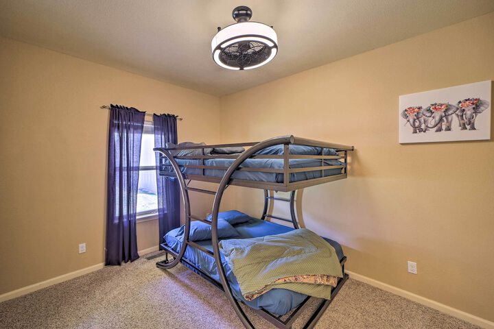 Waterfront Lake Eufaula Home: Multi-level Balcony