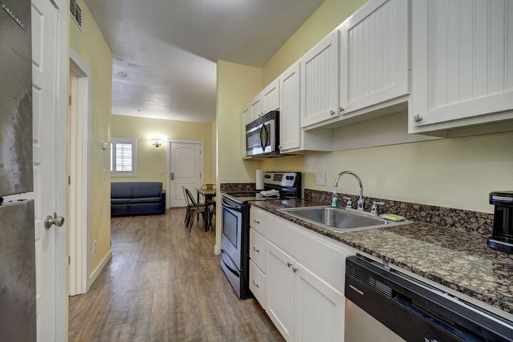 Seashell Village Resort near the beach with kitchens