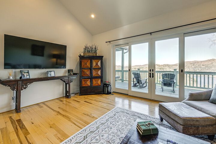 Water Views! Group-friendly Lake Glenville Home