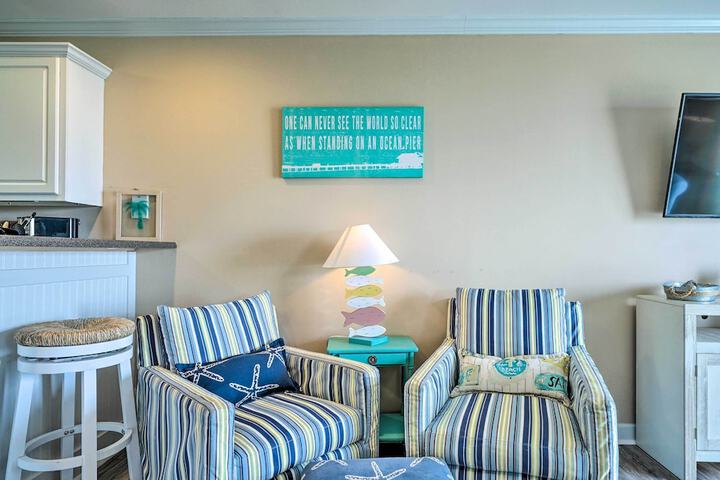 Ocean-view Oak Island Condo 1 Block to Beach!