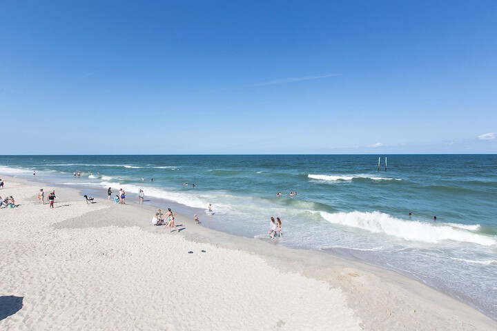 Golden Sands Carolina Beach Oceanfront Tapestry by Hilton