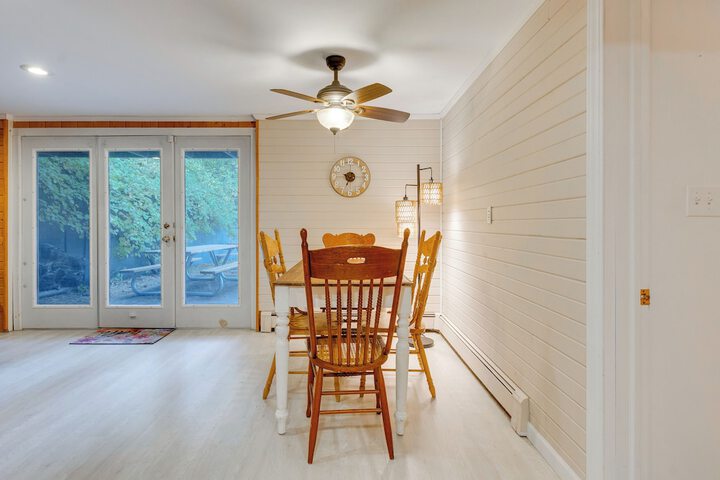 Antiquing & Fishing: Riverfront Waupaca Home!