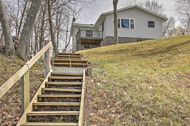 Cozy Balsam Lake Home: Deck Private Dock + Kayaks