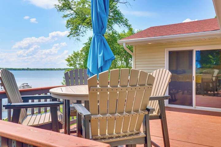 Lakeside Alexandria Retreat w / Deck + Boat Dock!