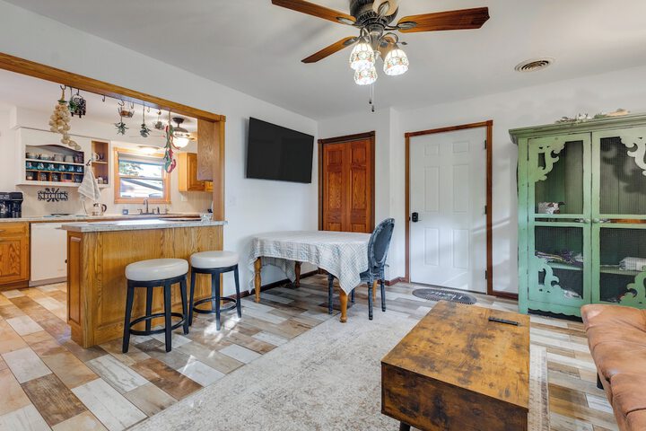 Antiquing & Fishing: Riverfront Waupaca Home!