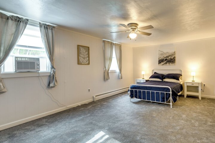 Steps to Crystal Lake: Spacious Retreat w / Views