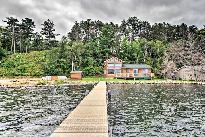 Dock & Fire Pit: Shamineau Lake Retreat!