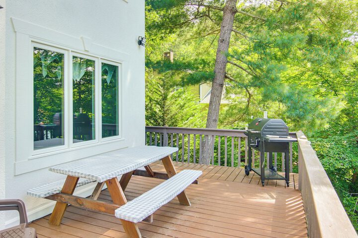 2-story Deck: Waterfront Lake Lure Home!