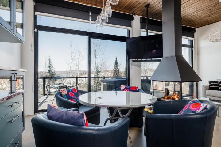 Loft Exécutif CherLieu de luxe avec vue sur golf et montagnes