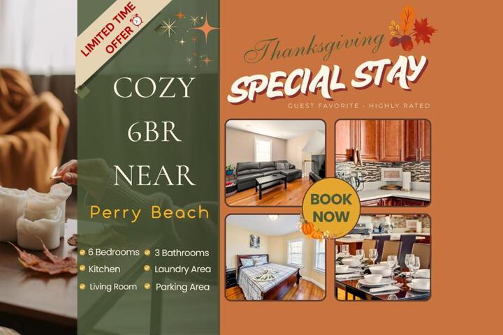 555-2 6BR Quincy - Spacious Apt near Boston - Perry Beach