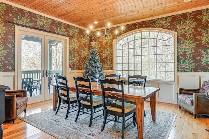 Water Views! Group-friendly Lake Glenville Home