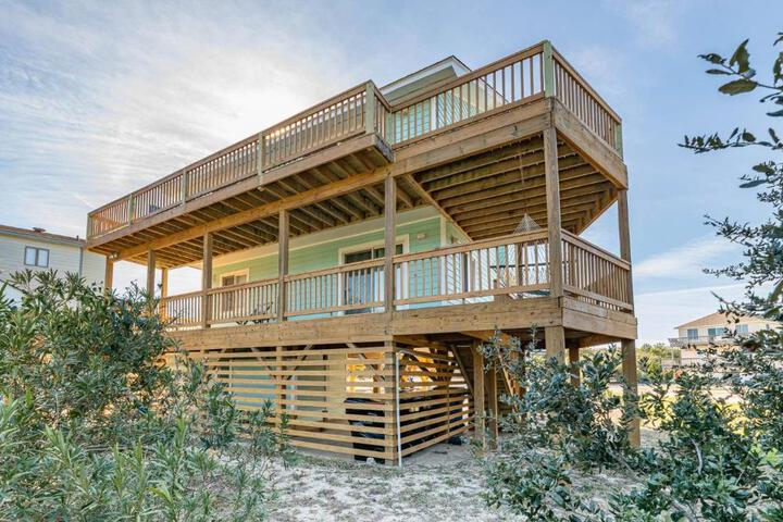 Duck R Way - Poteskeet Ocean View, 260 Yds to Beach, Pool, Hot Tub, Walk to Downtown Duck