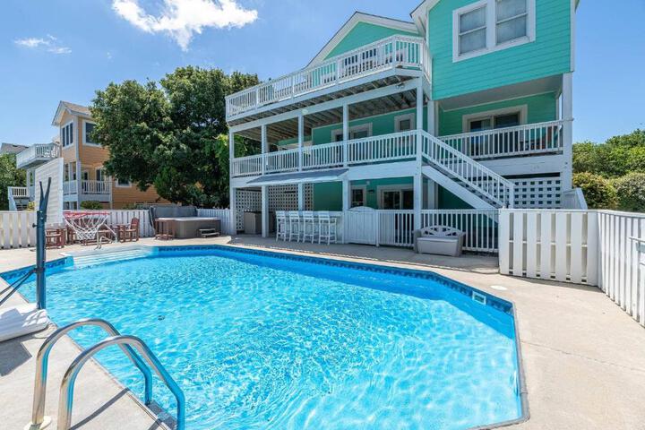 Family Tradition - Duck Landing Oceanside, 130 Yds to Beach, Pool, Hot Tub, Tiki Bar