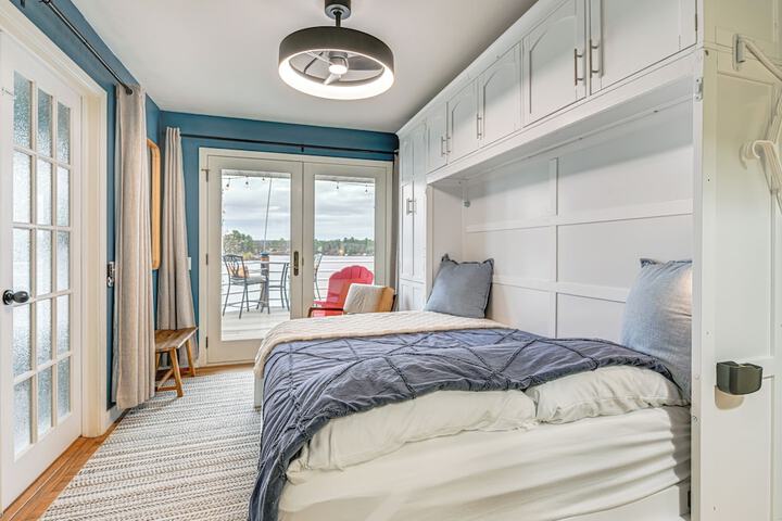 Dock Deck & View: Lakefront Chippewa Falls Studio