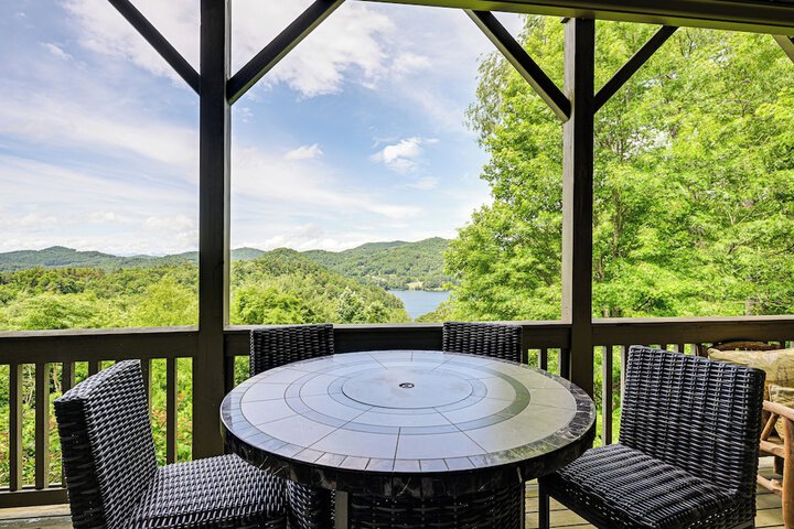 Water Views! Group-friendly Lake Glenville Home