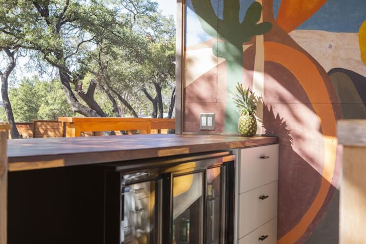 The Peacock Yurt at Camposanto ATX Glamping on Lake Travis