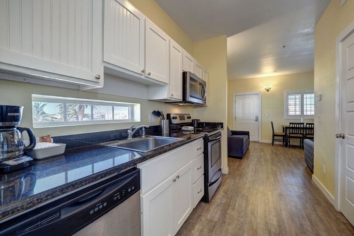 Seashell Village Resort near the beach with kitchens