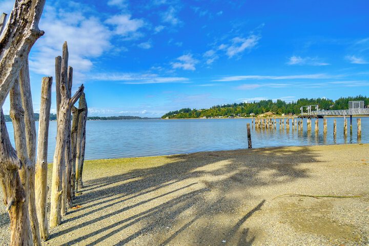 Gig Harbor House w / Private Beach + Views!
