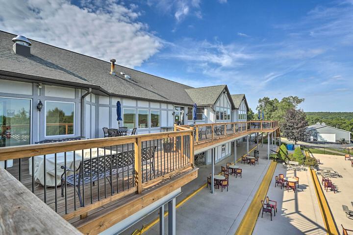 Deck Fire Pit & Pool Access at Poconos Retreat!